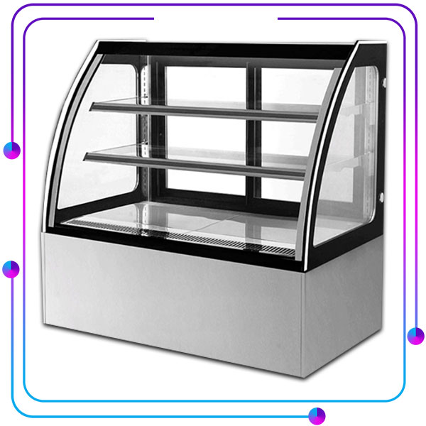 یخچال قنادی شیشه خم