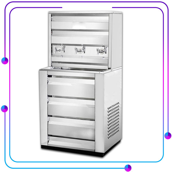 آبسردکن استیل سه شیر ۳۵ لیتری